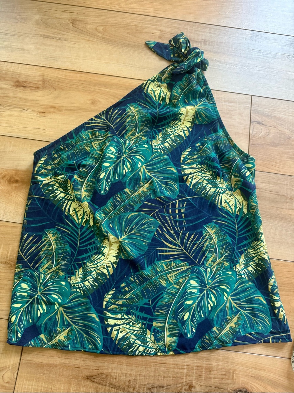 Cupshe One-Shoulder Tropical Leaf Camisole - Green & Yellow